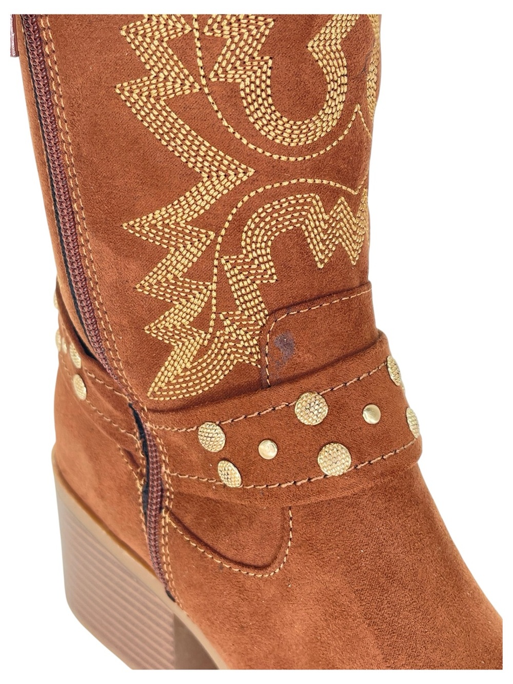Sun + Stone Norahh Brown Western Style Womens Ankle Boots Size 7.5M - Picture 7 of 12